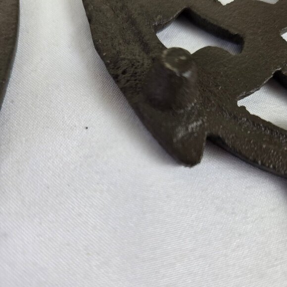 Pair of Cast Iron Owl Trivets Vintage Metal Hot Pots Dishes Kitchen Dining Decor - Picture 6 of 7